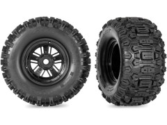 (TRA10945) Traxxas kolo, disk Funco Replica černý, pneu Sledgehammer (2ks)