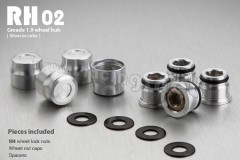 (GM70122) 1.9 RH02 Wheel Hubs (Silver) (4ks)