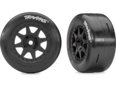 (TRA10875-BLK) Traxxas kolo, disk 8-spoke, pneu slick (zadní) (2ks)