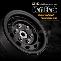 (GM70174) 1.9 SR02 Beadlock Wheels (Matt Black) (2ks)