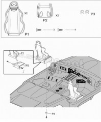 (KB48051) Sedačky 1:10 (černé) (2ks)
