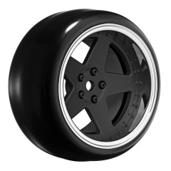 (LNHA560T) Sada drift pneu vč. disků 5-Spoke Black (4ks)