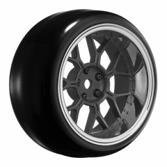(LNHA562T) Sada drift pneu vč. disků 14-Spoke Matte Black (4ks)