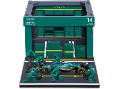 (BB18-38460-14) Bburago Aston Martin AMR25 (2025) 1:43 #14 Alonso (Pit Pass Set)