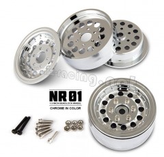 (GM70225) NR01 Beadlock Wheels 1.9 (Chrome) (2ks)