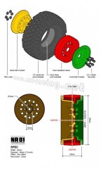 (GM70225) NR01 Beadlock Wheels 1.9 (Chrome) (2ks)