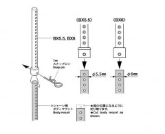 (54604) Tamiya plastové prodloužení sloupků karoserie (4+4ks)