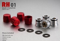 (GM70111) 1.9 RH01 Wheel Hubs (Red) (4ks)