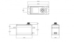 (SRT-CH6012) Servo SRT CH6012 HiVolt Coreless Low Profile (0.06s, 12kg/cm)