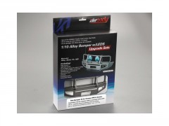 (KB48717) Nárazník hliníkový s LED osvětlením stříbrný (Traxxas TRX-4)