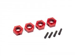 (TRA8269R) Náboj kola 12mm hliníkový červený (4ks)