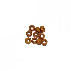 (UR1502-G) M3 Alu samojistné matičky zlaté (10ks)